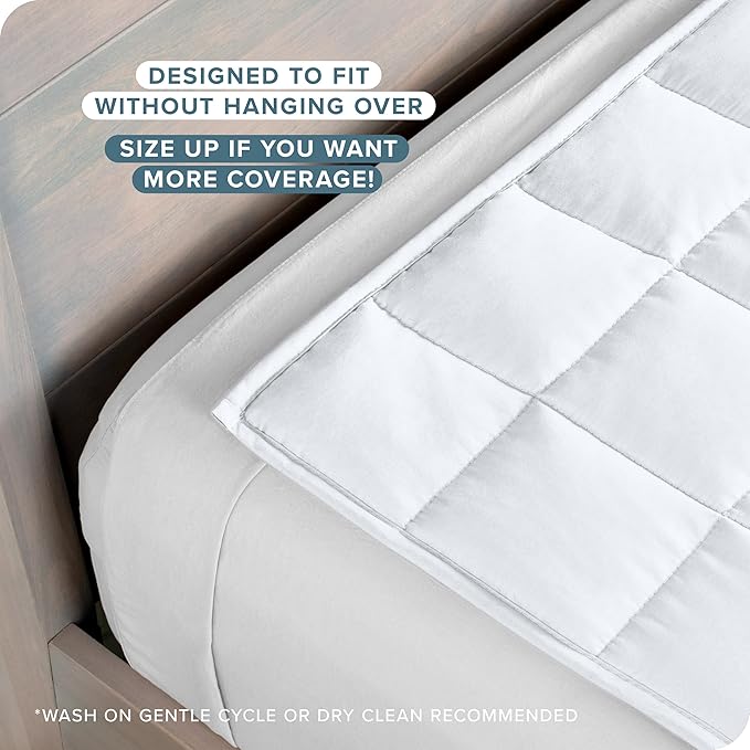 Bare Home Weighted Blanket Queen Size 20lb (60" x 80") for Adults - All-Natural 100% Cotton - Premium Heavy Blanket Nontoxic Glass Beads (White, 60"x80")