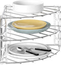 Deco Brothers 3-Tier Counter and Cabinet Corner Shelf Organizer, Chrome