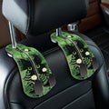 Blusabaca 2PCS Car Seat Headrest Hooks, Purses Bags Holder, Black Cat | PU Leather, Double Metal Back Storage Hangers for Grocery Bags Handbags Bottles Coats Phones, Car Accessories Organization