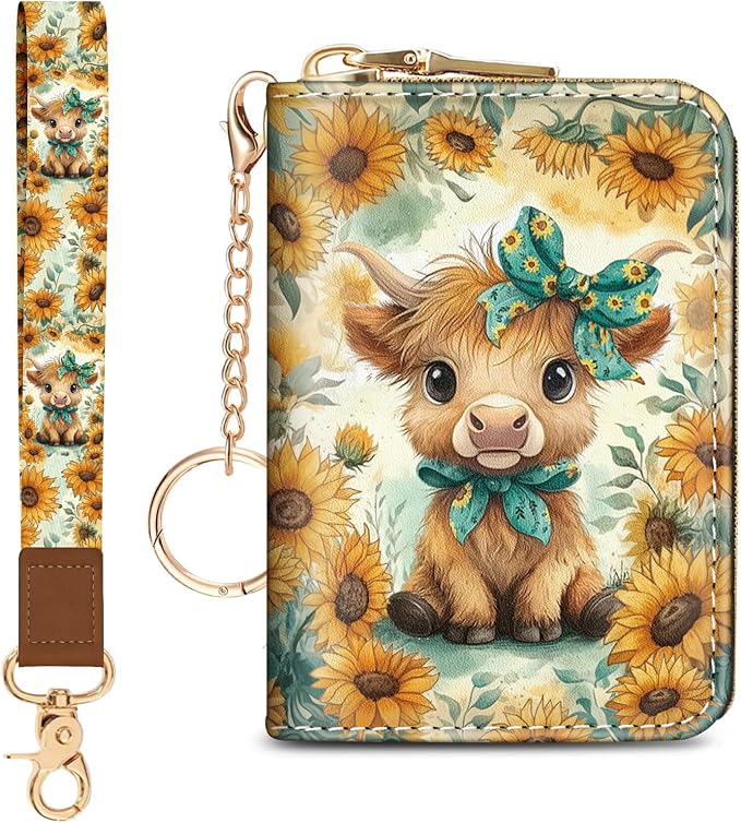 Blusabaca Women Credit Card Holder, Small RFID Wallet with Wristlet Strap | Removable Keychain, Case with Zipper, Vegan PU Leather, Cash Coin Pocket, Business Accordion Purse, Ladies Female Gift