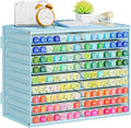 Marbrasse Mesh Marker Organizer, 9-Tier Rack Holds 126 Markers, Blue | Marker Holder, Space-saving Vertical Design, Desktop Storage for Office Classroom & Home Art Supplies