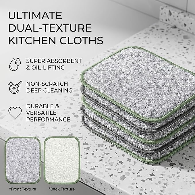 30PCS Double Side Non Scratch Wire Dishcloths,Reusable Multipurpose Wire Dishwashing Rags for Wet and Dry,Reusable Metal Scrubbing Pads Sponge Cloths for Kitchen, Sinks, Pots, Pans (Style A,20pcs)
