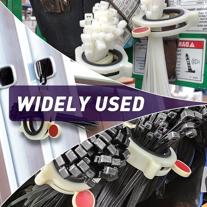 5 Pcs Zip Tie Organizer - Lightweight Cable Tie Holder for Easy Organization Without Waste - Reusable Zip Tie Tool - Zip Tie Holder