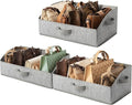 GRANNY SAYS Closet Organizers and Storage, Trapezoid Storage Bins, Dog Toy Bin, Storage Baskets for Shelves, Fabric Storage Bins with Handles, Clothing Organizer, Gray, 3-Pack
