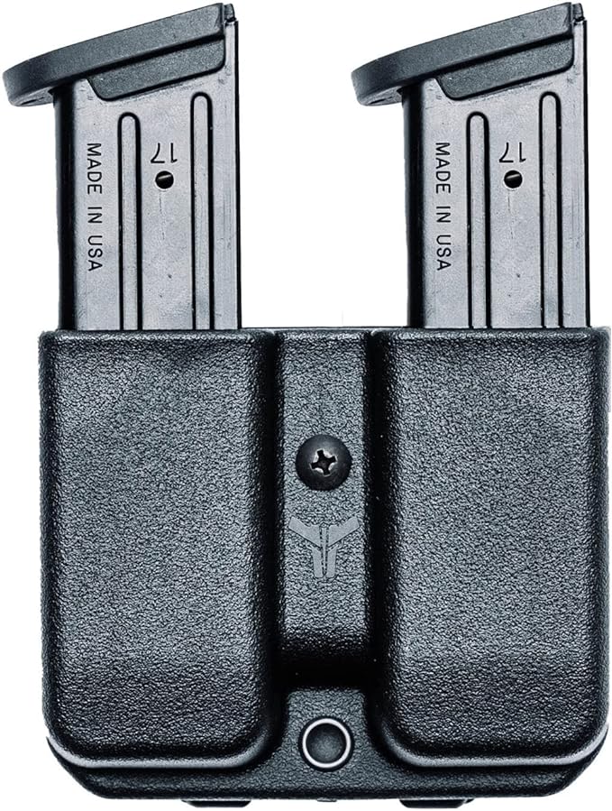 OWB Double Mag Pouch for Glock 17, 19, 22, 23 & More - USA Made - Signature Double Magazine Carrier with Tek-Lok Belt Attachment Clip by Blade-Tech Holsters