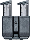 OWB Double Mag Pouch for Glock 17, 19, 22, 23 & More - USA Made - Signature Double Magazine Carrier with Tek-Lok Belt Attachment Clip by Blade-Tech Holsters