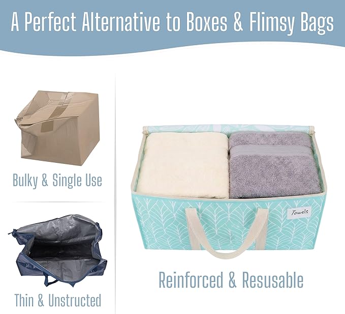 VENO 8 Pack Heavy Duty Moving Bags, Extra Large Storage Bags with Reinforced Handles & Strong Zippers, Foldable & Reusable Moving Box Alternative for Clothes & Dorm Storage