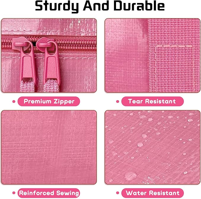 2 Pack Extra-Large portable Moving Bag, foldable storage bags, suitable for moving, packing and organizing. Waterproof and reusable laundry travel bags, used for storing clothes, toys and bedding.