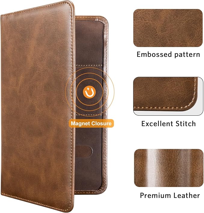 CoBak Car Registration and Insurance Holder | Vehicle Glove Box Organizer, Auto Truck Compartment Document Case with Magnetic Closure for Insurance & Driver License