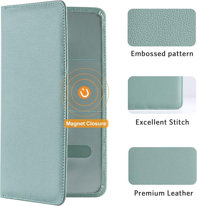 CoBak Car Registration and Insurance Holder - Vehicle Glove Box Car Organizer,Auto Truck Comparment Accessories Case with Magnetic Closure for Driver License,Cards