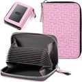 Credit Card Wallet, RFID Card Case Wallet, Zipper Card Cases Holder for Men Women, RFID Blocking, KeyChain Wallet, Compact Size Card Organizer Case for Women