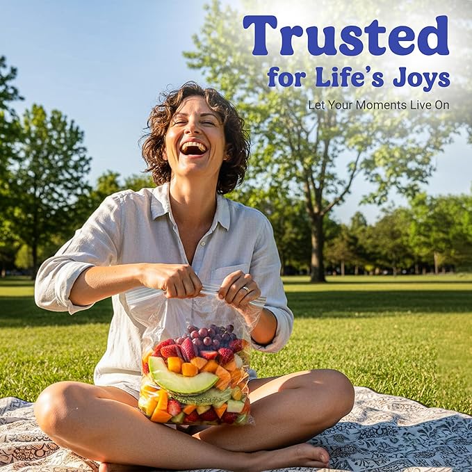 Heavy Duty Zip Seal Lock Storage Bags, 8 Mil Plastic Zip Top Quart Bag, Reusable Poly Gallon Food Bag for Clothes, Tool, Travel, 8"x10", Pack 30