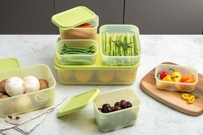 LocknLock Fresh-Block Plastic Food Storage Container | Produce Storage Containers for Fridge | Vegetable & Fruit Storage Containers for Fridge, Airtight Storage, Microwave & Dishwasher Safe 330ml