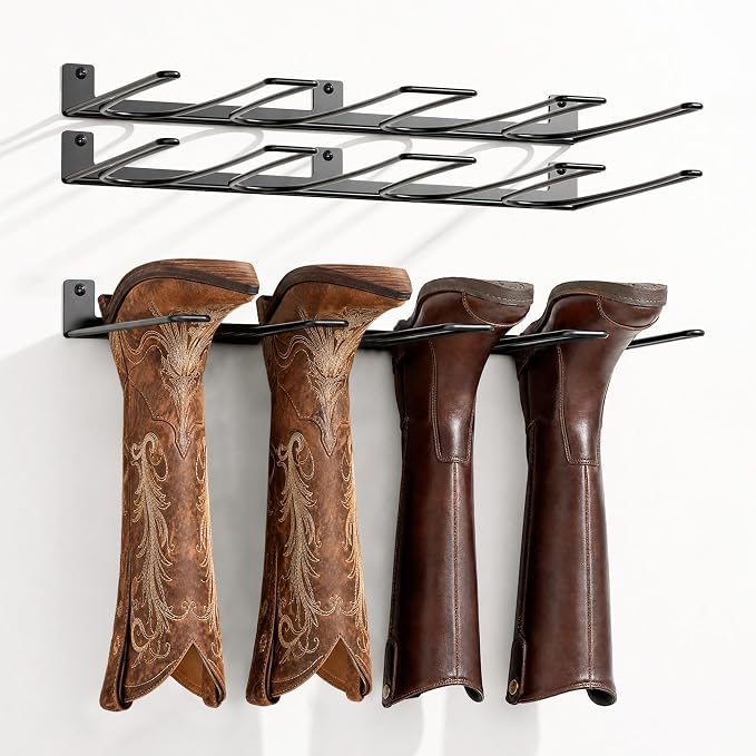 ORLESS Wader Hangers 6-Pair Boot Rack Garage Storage, Cowboy Boot Holder, Metal Wire Organizer for Entryway