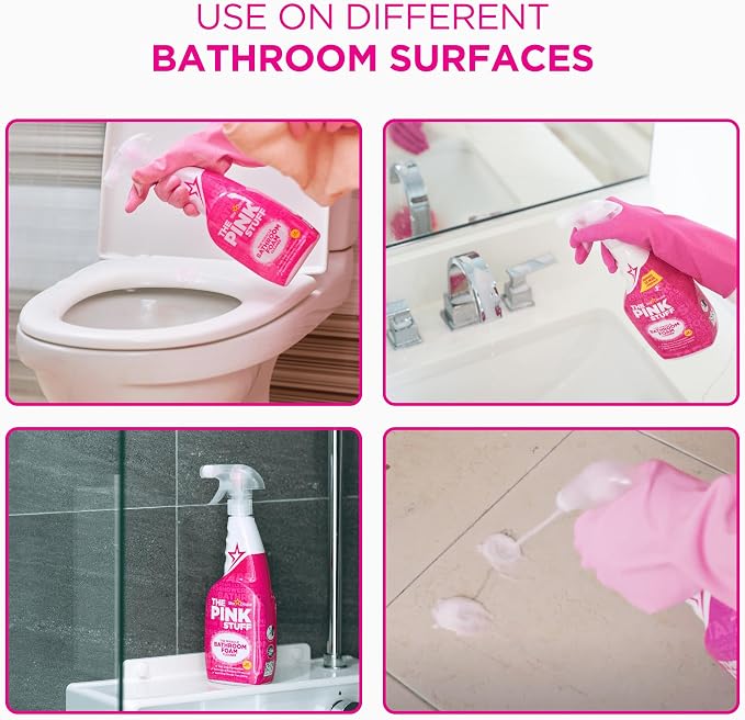 Stardrops - The Pink Stuff - The Miracle Bathroom Foam Cleaner 750ml 3-Pack Bundle (3 Bathroom Foam Spray)