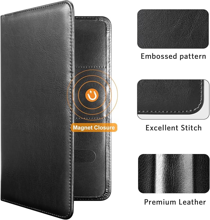 CoBak Car Registration and Insurance Holder | Vehicle Glove Box Organizer, Auto Truck Compartment Document Case with Magnetic Closure for Insurance & Driver License