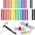 Self-Gripping Cable Ties by Wrap-It Storage - Assorted 40-Pack Multicolor | Reusable Hook and Loop Cord Keeper, Cable Wrappers for Cord Management and Home Office Desk Organization