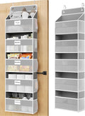 Optish Over The Door Organizer Hanging, 5 Shelf Behind The Doors Storage, Pantry Door Organizer, Closet Organizers for Bedroom and Nursery (Grey)