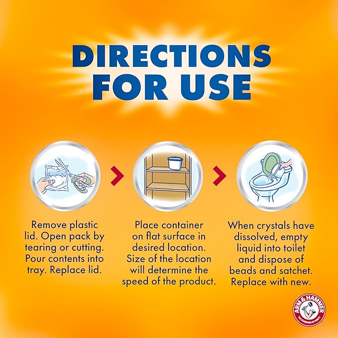 Arm & Hammer Clean Burst Moisture Absorber and Odor Eliminator Tubs, 14 oz., 3 Pack, Attract and Trap Excess Moisture, Eliminate Musty Odors, Convenient and Effective