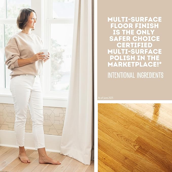 Quick Shine Multi Surface Floor Finish 64oz | Cleaner & Polish to use on Hardwood, Laminate, Luxury Vinyl Plank LVT, Tile & Stone | Safer Choice w/Clean Shine Technology | Shine-Protect-Refresh