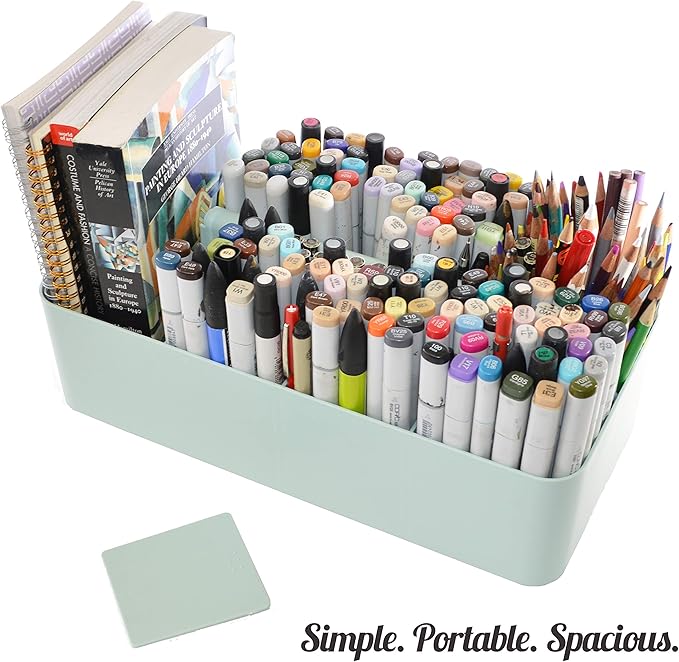 -Large Portable Caddy, DIY Dividers, 8 Compartments, School Office Supplies Home Business Organizer,Portable Basket with Handle Storage Organizer Modern Made in USA (6 PACK, Mint)