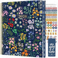 bloom daily planners 2026 Planner (January to December) - 8.5” x 11” Weekly & Monthly Dated Agenda Organizer Book with Stickers & Tabs - Flexible Soft Cover - Garden Party, Navy