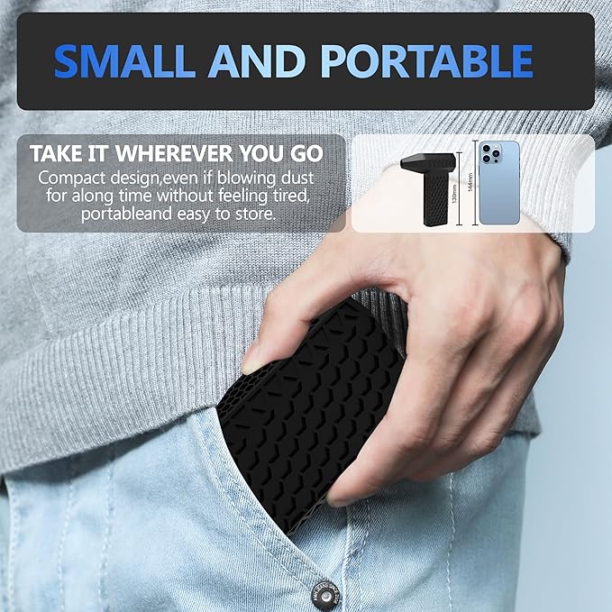 Ultra Powerful Compressed Air Duster - Electric Blower with 3-Speed Wind, Fast Charging, 130000RPM Motor - Ideal for Computers, Keyboards, Cars, and Home Cleaning