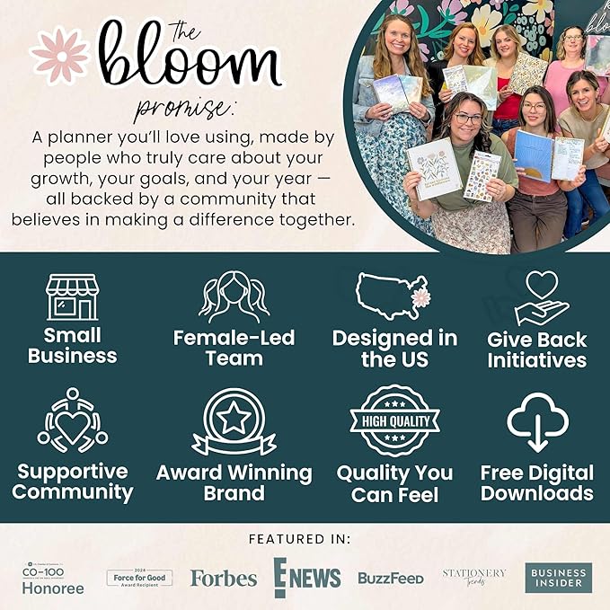 bloom daily planners 2026-2027 Planner - Academic Year (July 2026 - July 2027) Monthly & Weekly Soft Cover Planner for Women - 13 Month Calendar Agenda Book with Stickers - 5.5" x 8.25" - Seaside Whimsy