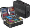 Fireproof Document Organizer Box with Lock for Important Documents | 8 Layers File Organizer, 5200°F Fire & Water-Resistant, Portable Home Travel Safe Storage, 15"x11"x4.1", Black, Soft