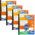 Mead Learn to Letter Writing Tablet, Handwriting Practice Pad Grades PK-1, 10" x 8", Solid & Dotted Raised Ruling, 40 Sheets, 4 Pack (480018)