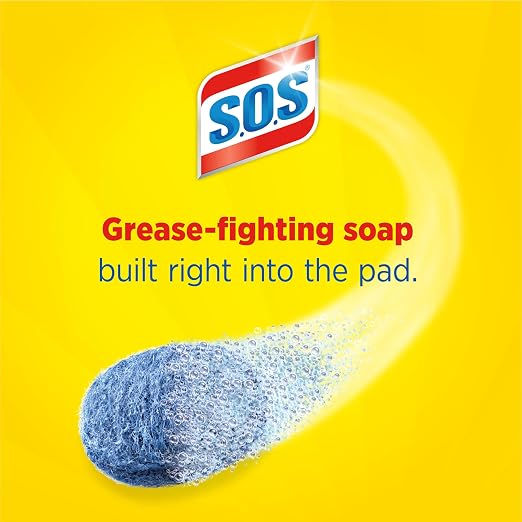 S.O.S Steel Wool Soap Pads, Lemon Fresh, 10 Count