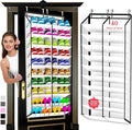 Heavy-Duty over the Door Shoe Organizer, Extra-Wide Large, Holds 30 Pairs & Supports 100lbs, with Reinforced Grommets & Bamboo Rods, Fits Men's Size 12 & Boots, White