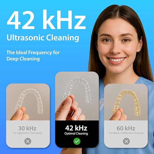 Magnasonic Ultrasonic Cleaner, 20oz Stainless Steel Tank, Digital Timer, 5 Cleaning Modes, w/ 8oz Gem & Jewelry Cleaner Concentrate Solution for All Jewelry, Eyeglasses, Watches, Dentures, Retainers
