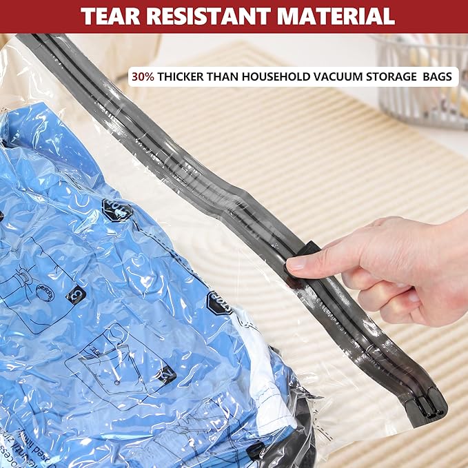 Vacuum Bags for Travel with Rechargeable Pump, 18 Combo (6L/6M/6S) Compression Packing Seal Bags for Luggage Suitcase, Space Saver for Clothing and Clothes Storage Travel