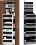 SpaceHacks 6-Tier Over the Door Organizer with Mesh Pockets, Baby Nursery Storage for Closet, Bathroom and Bedroom, Adjustable Hanging Closet Organizer for Cosmetics, Books and Essentials (Black)