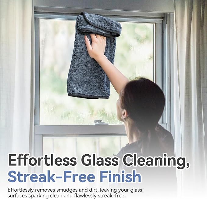 Shower Cleaning Cloths - 3pcs Super Absorbent Microfiber Bath Towels for Effortless Cleaning of Windows, Bathroom, Car & Home Toilet - Must-Have!（15.7x23.6in