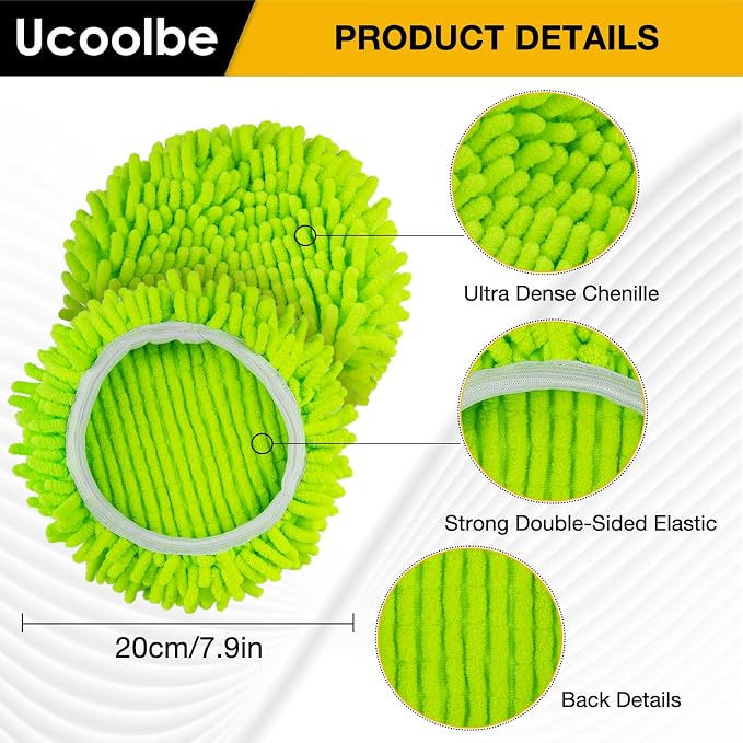 Chenille Duster Spin Mop Replace Heads for O-Cedar EasyWring 1-Tank, 3-Pack | Chenille Mop pad, Not for Ocedar 2-Tank. Chenille picks up dust, pet hair & debris. Wet/dry use for floors, walls & ceilings.
