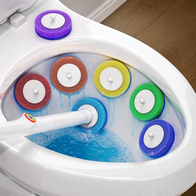 Disposable Toilet Brush, Toilet Cleaner, Toilet Brush for deep Cleaning of Toilets, Toilet Brush and Brush Holder Set for maintaining Bathroom Hygiene. (No Wands + 54 Refills)
