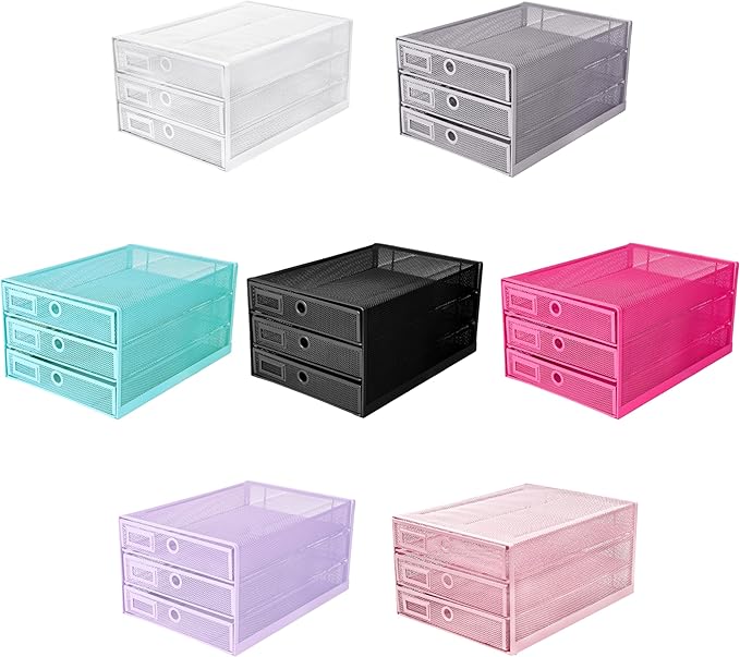 EXERZ Paper Sorter 3 Tier Drawers A4 / Multifunctional Desk Organiser/Letter Tray - Documents, Magazines, Notebooks and Letters