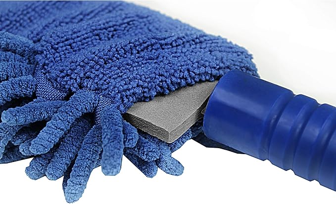 CleanAide Handheld Reusable Microfiber Flex Duster with Adjustable Telescopic Reach Pole – Bendable, Lightweight, Dust Cleaner for Blinds, Shutters, Radiators, Electronics, Glass, Hard-to-Reach Areas