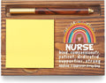 Nurse Gift Sticky Note Holder Appreciation Thank You Gift Wooden Desk Accessory Nurse Appreciation Week Team TZP172