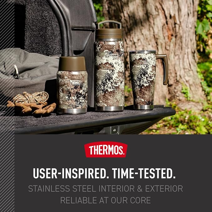 THERMOS, Stainless Steel Food Jar with Spoon, 24 Ounces, True Timber
