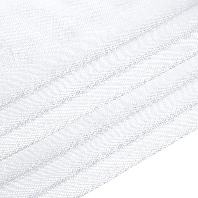 Frienda 6 Pieces Mesh Stuff Sack, 11 x 15 Inch Durable Nylon Drawstring Laundry Bag for Rinsing Beach Toys, Seashell Collecting, Mesh Bags for Travel(White)