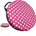 5 Gallon Bucket Seat with Swivel Lid, Padded Top for Cozy Sitting, Outdoor Fishing, Hunting, Gardening, Baseball Training, Pink