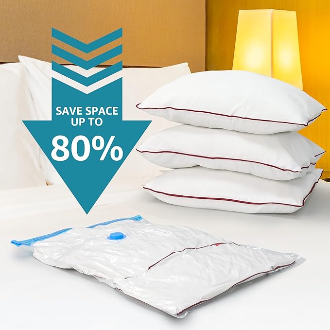Vacuum Storage Bags, 8-Jumbo Space Saver Vacuum Storage Bags, Vacuum Seal Bags for Clothing, Clothes, Comforters and Blankets