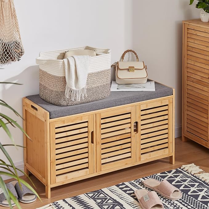 OIASKET Storage Baskets for Organizing, Woven Baskets for Shelves, Rectangle Decorative Organizer for Storage Clothes, Toy, Books, Towels Nursery Bins 3 Pack (Gradient Yellow, 15.75"x11.8"x9.85")