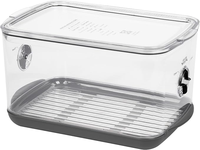 ProKeeper+ by Progressive Stackable Produce ProKeeper Storage Container with Stay-Fresh Vent System (PKS-902 (5.7 qt Large Produce))