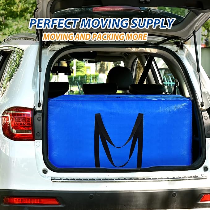 HAPPY CHEERS Extra Large Storage Bags, 41 Gallon XXL Jumbo Large Moving Bags Heavy Duty, Storage Totes Moving Boxes Supplies for College, Foldable Duffle Bag for Travel, 38x23x11inch - 2PACK