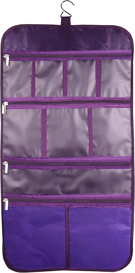 Freegrace Premium Hanging Toiletry Bag for Travel - Cosmetic, Jewelry, Toiletry, Makeup & Accessory Storage Organizer Bag, Large Size for Women & Men