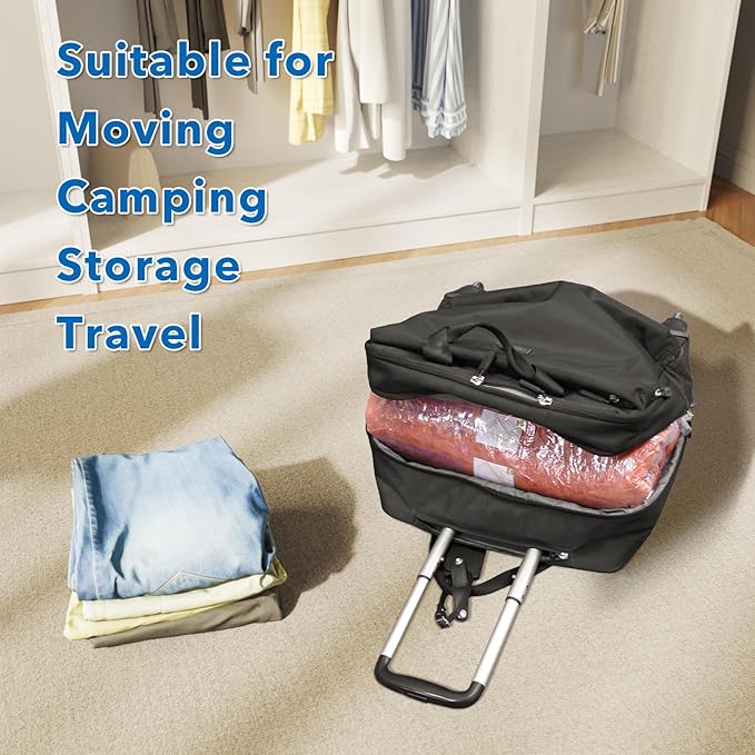 MEIQIHOME Vacuum Storage Bags, Space Saver Sealer Bags for Clothing, Pillows, Comforters, Blankets, Bedding, Travel, 12 Roll Bags, PA+PE Material